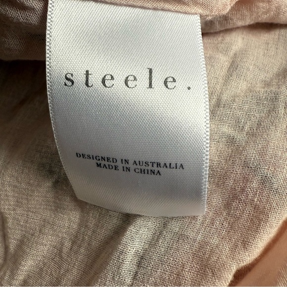 Anthropologie Steele Womens XS Floral Ruffle Peasant Midi Dress Cottagecore Boho - Picture 13 of 15